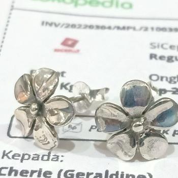 Product Review of Anting Wanita Perak Asli Bali Silver 925 Jepun Kembang from Tokopedia customer review 0