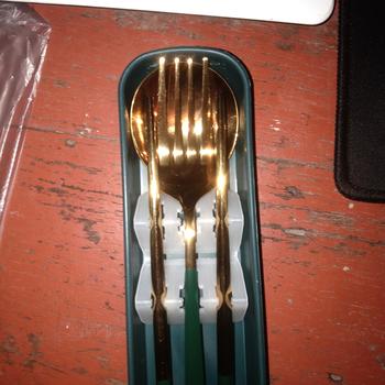 Product Review of Set Alat Makan Korea, Kotak Sendok Garpu Sumpit 4 in 1 from Tokopedia customer review 1