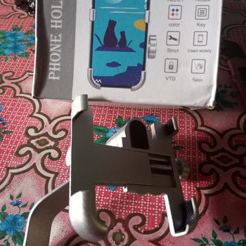 Product Review of Holder hp spion BESI penahan ponsel penyangga pencagak pegangan stand handphone di motor original kuat aman anti slip mudah di gunakan NB20 from Tokopedia customer review 1