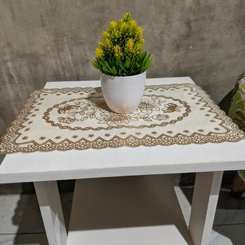 Product Review of A023-A Taplak Meja/Alas Piring/Alas Meja Segi Silver / Gold  43x30cm from Tokopedia customer review 0