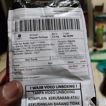 Product Review of WR3 Bracket Tabung Minyak Rem Universal from Tokopedia customer review 1