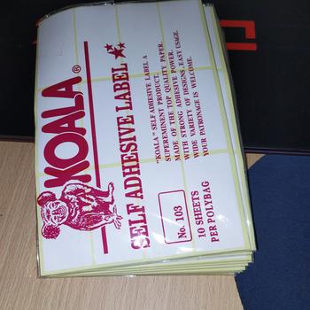 Product Review of Kertas Sticker Label Koala 103 & 121 - 121 from Tokopedia customer review 0