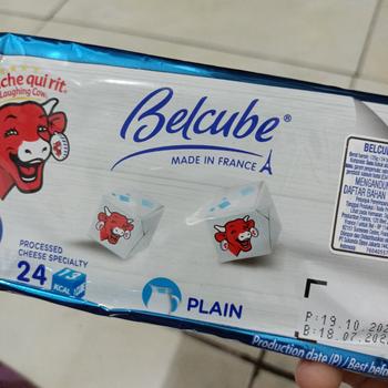 Product Review of Keju Belcube Cheese Spread 125 gr - Belcube Keju Bayi MPASI 24 kotak from Tokopedia customer review 1