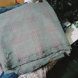 GOBEST SW409-420 motif kain semiwoll motif baru tartan bahan kotak tr strech yarndyed harga per 0.5meter semiwoll