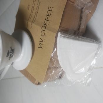 Product Review of Paket Alat Kopi V60 Dripper Keramik + Paper Filter 40pcs from Tokopedia customer review 0