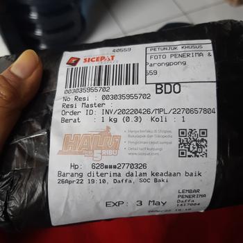Product Review of ANDROK PANJANG HITAM & PUTIH / UNDEROK / ANDEROK / DALAMAN ROK MUSLIM from Tokopedia customer review 2