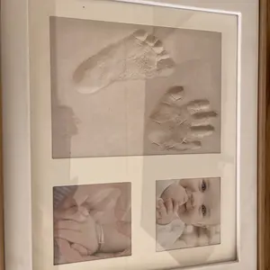 BabyBeeBoo Set Cetakan Baby Premium Foot Print 3D Bingkai Foto Kaki Tangan Bayi Newborn