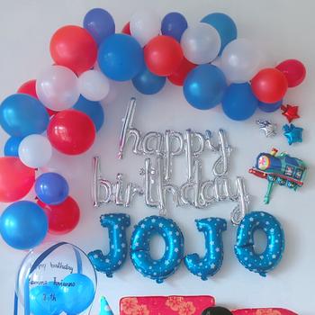 Product Review of Balon Foil Huruf Abjad Letter Angka Pink Biru Merah Red Blue from Tokopedia customer review 0