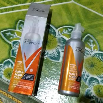 Product Review of Makarizo Advisor Hair & Scalp Tonic 240mL - 2 in 1 Untuk Rambut Rontok dan Ketombe / Memperkuat Akar Rambut from Tokopedia customer review 0
