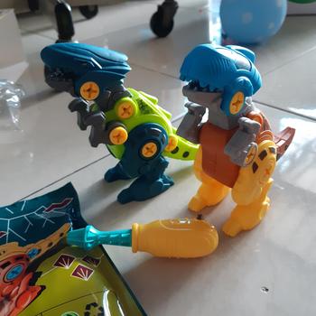 Product Review of TAIYO Mainan Anak DIY Dino Dinosaurus Rakit Edukasi Obeng Puzzle Dinosaur from Tokopedia customer review 0