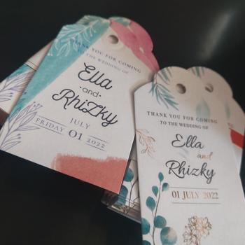 Product Review of [Isi 60pcs] Hang Tag Wedding untuk Souvenir from Tokopedia customer review 0
