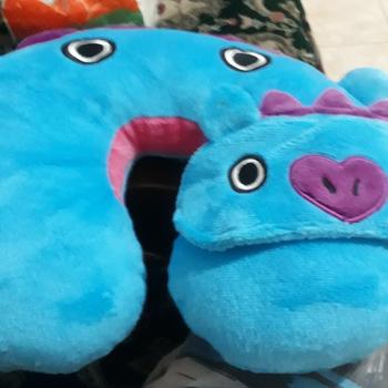 Product Review of (FREE PENUTUP MATA )Bantal leher bt korea kpop 8karakter Bed Hadiah from Tokopedia customer review 0