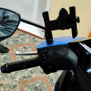 Product Review of Holder hp spion BESI penahan ponsel penyangga pencagak pegangan stand handphone di motor original kuat aman anti slip mudah di gunakan NB20 from Tokopedia customer review 1