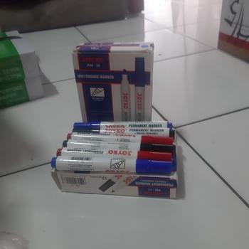 Product Review of JOYKO PERMANENT MARKER ROUND TIP BLACK BLUE RED / SPIDOL PERMANEN JOYKO PENANDA HITAM BIRU MERAH PM-17 PM-18 PM-19 [12PCS] Stationery from Tokopedia customer review 0