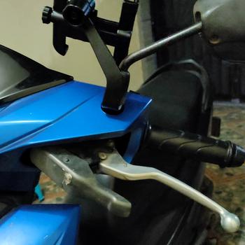 Product Review of Holder hp spion BESI penahan ponsel penyangga pencagak pegangan stand handphone di motor original kuat aman anti slip mudah di gunakan NB20 from Tokopedia customer review 0