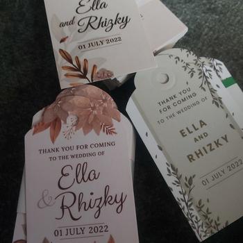 Product Review of [Isi 60pcs] Hang Tag Wedding untuk Souvenir from Tokopedia customer review 0