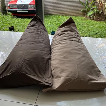 Product Review of BEANBAG WATERPROFF Triangle Size Large Plus ISI | bean bag waterproof sofa from Tokopedia customer review 0