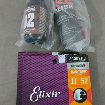 Product Review of Senar Gitar Elixir Acoustic 11027 Cstm Light (11-52) nano from Tokopedia customer review 0