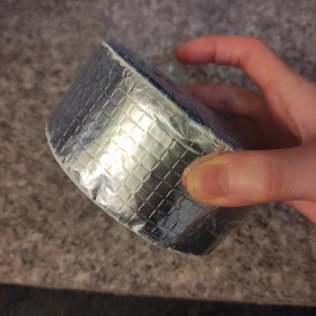 Product Review of lakban anti bocor aluminium foil tape waterproof tahan panas butyl from Tokopedia customer review 3