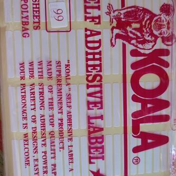Product Review of Kertas Sticker Label Koala 103 & 121 - 121 from Tokopedia customer review 0
