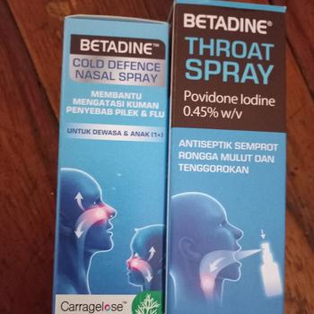 Product Review of BETADINE SORE THROAT SPRAY 50 ML OBAT SEMPROT MULUT from Tokopedia customer review 0