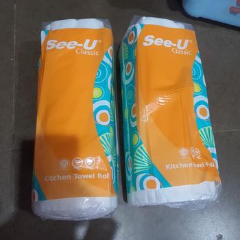 Product Review of Tissue / Tisu SEE-U Classic Kitchen Towel Roll (135 Sheets) from Tokopedia customer review 0