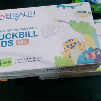 Product Review of Masker Duckbill Kids OneHealth isi 25 Pcs from Tokopedia customer review 0