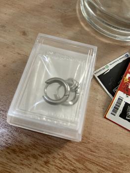 Product Review of Piercing earring anting tindik barbel jepit silver titanium. from Tokopedia customer review 0