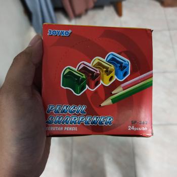 Product Review of JOYKO SHARPENER SERUTAN ROTI RAUTAN PENCIL KAYU PERUNCING SP-362 MURAH 1 BOX [24PCS] from Tokopedia customer review 2