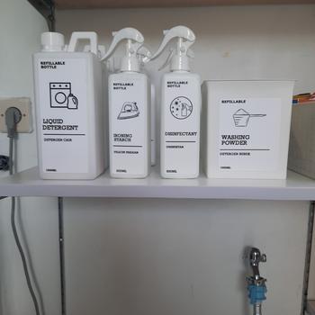 Product Review of TEMPAT LAUNDRY AESTHETIC/WHITE SERIES/TEMPAT DETERJEN/BOTOL REFIL from Tokopedia customer review 0