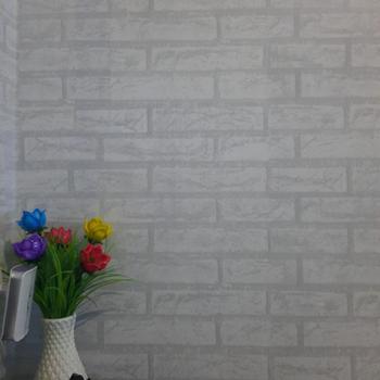 Product Review of WALLPAPER STICKER DINDING 3D BRICKFOAM MOTIF BATU ALAM WALLFOAM from Tokopedia customer review 0