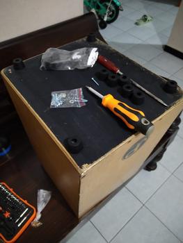 Product Review of AK-02 Alas Karet Bulat Hitam Ambalan Tatakan Kaki Kursi Meja Bangku from Tokopedia customer review 1