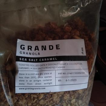 Product Review of Grande granola 500 gr (SEA SALT CARAMEL) from Tokopedia customer review 0