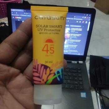 Product Review of Carasun Solar Smart UV Protector SPF45 PA++++ 30ml from Tokopedia customer review 0
