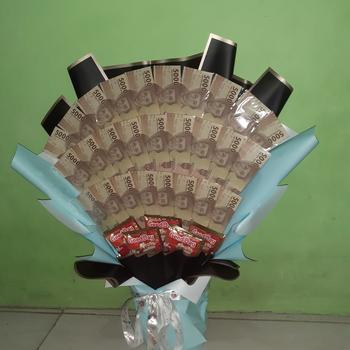 Product Review of Gold Border Frame Cellophane Wrapping Paper Kertas Bunga from Tokopedia customer review 1