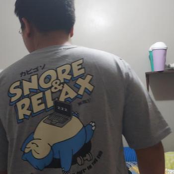 Product Review of Baju Kaos Anime Pokemon - Kuruu Snore and Relax Tee from Tokopedia customer review 0