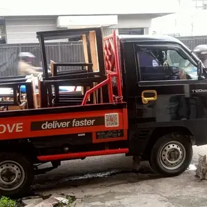 Meja makan set cafe resto bngku panjang