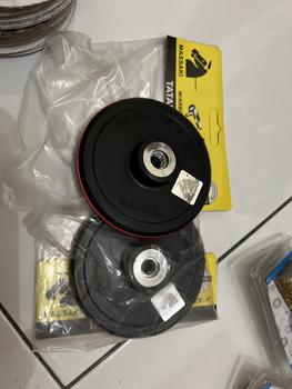Product Review of Massaki Tatakan amplas tipis 4" rubber pad alat sanding kain tempel 100m sanding pad from Tokopedia customer review 1