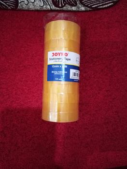Product Review of (12 Roll) Isolasi Kado Core Kecil JOYKO STT-30 Selotip 12 mm x 45 Meter Cellotape 1/2" Inch Clear Putih Bening | SLOP from Tokopedia customer review 0