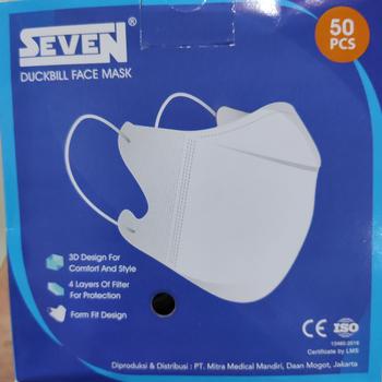 Product Review of Masker Seven Duckbill 4ply isi 50 / Masker Duckbill 4 ply from Tokopedia customer review 3