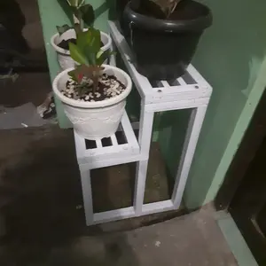 knockdown standing planter rak pot bunga minimalis 2 susun