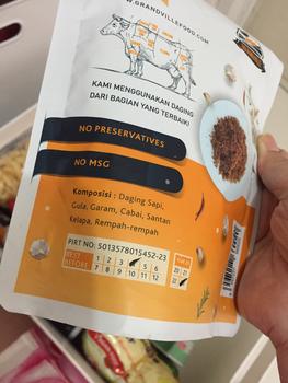 Product Review of GRANDVILLE Abon Sapi Crunchy Spicy 100gr- NO-MSG from Tokopedia customer review 0