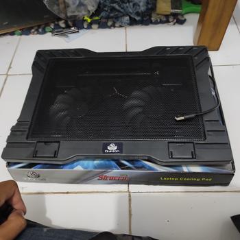 Product Review of kipas laptop cooling pad quinton 2 fan 12cm 15,6inch hitam jaring Computer Cooler pad gaming from Tokopedia customer review 0