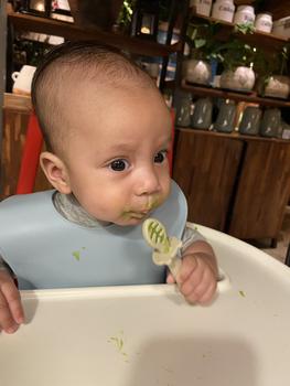 Product Review of BLOOME Baby Palm Grip Training Utensils - Stage 1 Silicone Dip Spoon from Tokopedia customer review 0