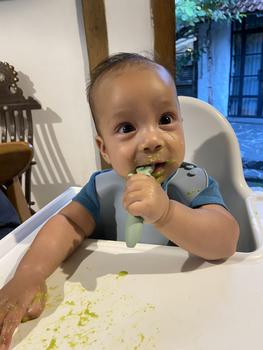 Product Review of BLOOME Baby Palm Grip Training Utensils - Stage 1 Silicone Dip Spoon from Tokopedia customer review 1