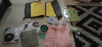 Product Review of Microfiber Kain Lap 30x30 cm Kain Lap Serbaguna 2 Sisi Halus 500 GSM from Tokopedia customer review 0