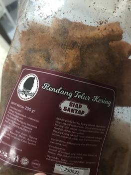 Product Review of Keripik Rendang Telur Telor Kering Minang Padang Payakumbuh Asli 200gr from Tokopedia customer review 0