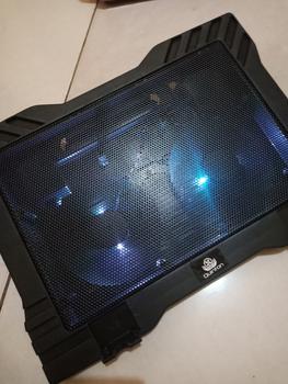Product Review of kipas laptop cooling pad quinton 2 fan 12cm 15,6inch hitam jaring Computer Cooler pad gaming from Tokopedia customer review 1