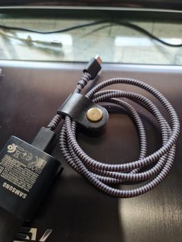 Product Review of Klip Kabel Data Kulit Sapi Asli - Kancing ATG / Bakar - Warna Hitam from Tokopedia customer review 1