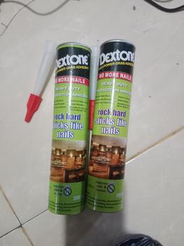 Product Review of DEXTONE No More Nails 300ml / Lem Tanpa Paku Keramik Kayu Metal Batu from Tokopedia customer review 0